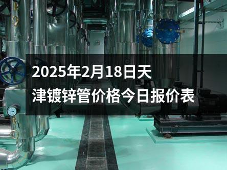2025年2月18日天津鍍鋅管價格今日報價表