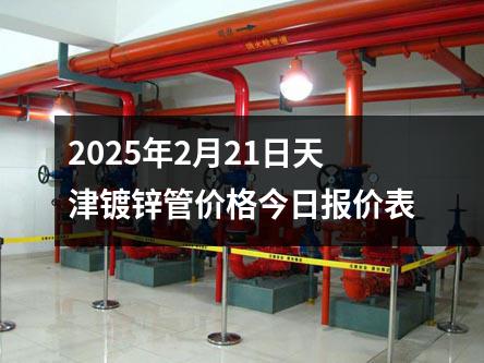 2025年2月21日天津鍍鋅管價格今日報價表