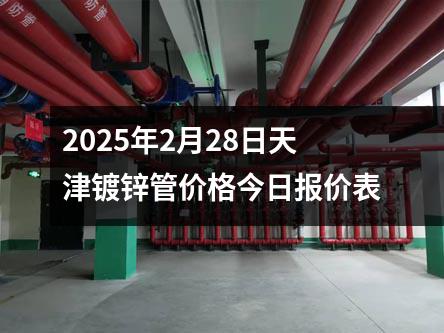 2025年2月28日天津鍍鋅管價(jià)格今日報(bào)價(jià)表