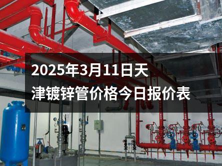2025年3月11日天津鍍鋅管價格今日報價表