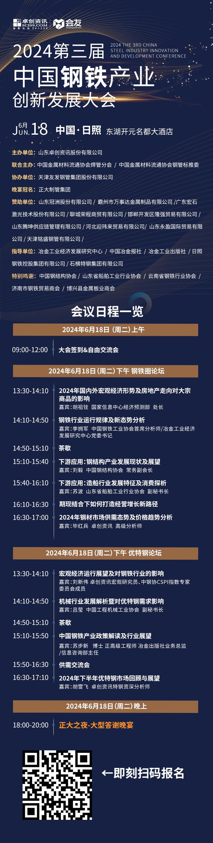 天津友發(fā)邀您共襄卓創(chuàng)鋼鐵圈第三屆鋼鐵行業(yè)盛會(huì)